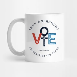 19th Amendment Centennial Logo - Votes Women Suffrage Design Mug